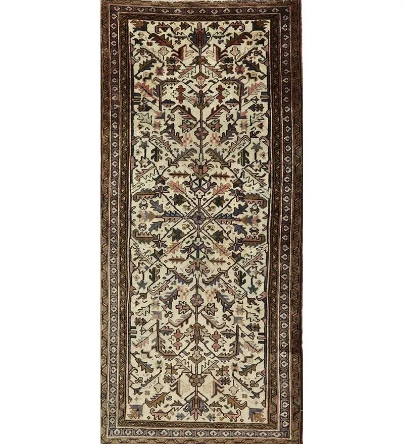 1970s Vintage Persian Heriz Runner Rug 3'2'' X 7'3'' - 8