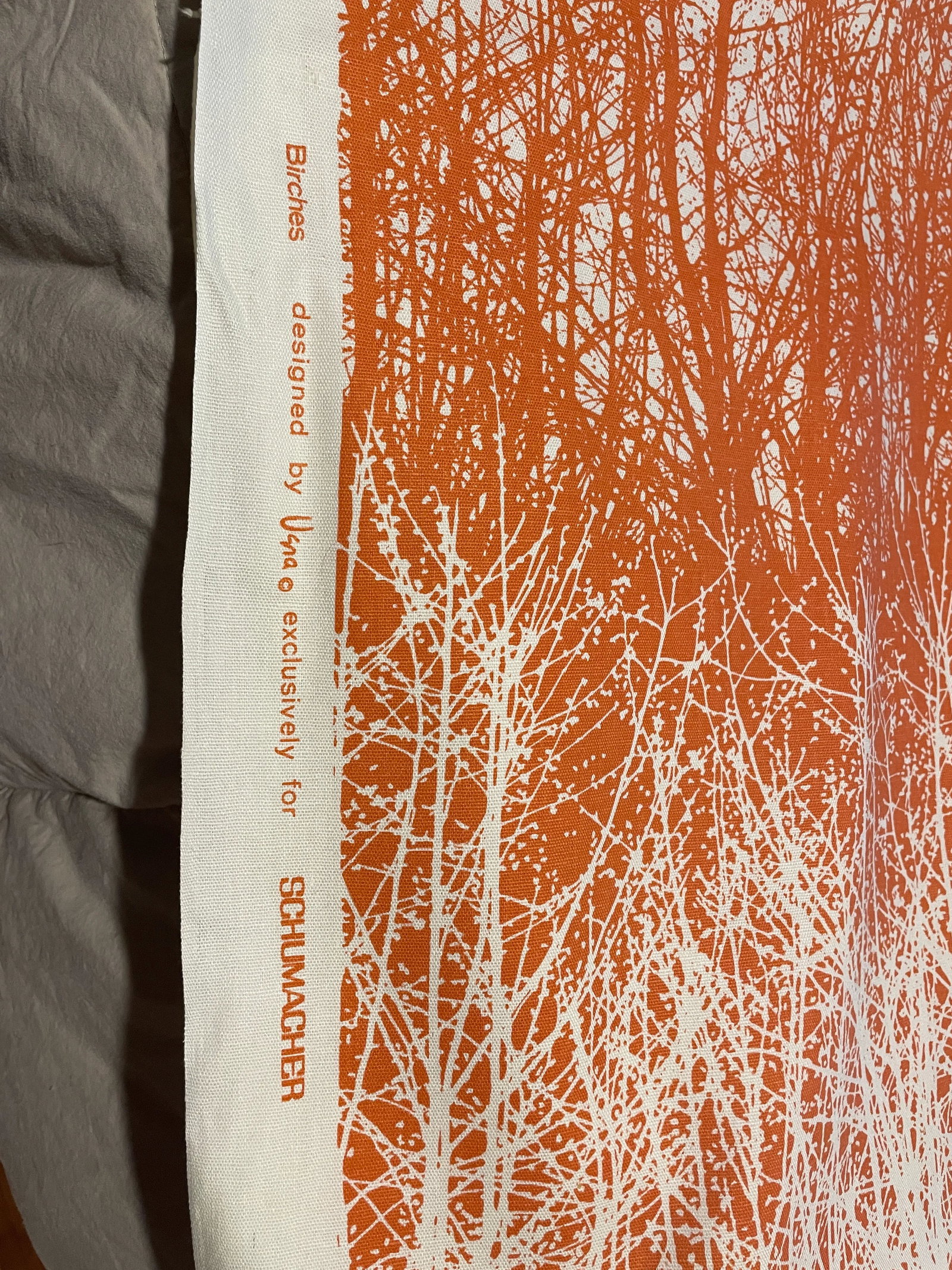 Vintage Vera Neumann Birches Fabric Bolt - 4