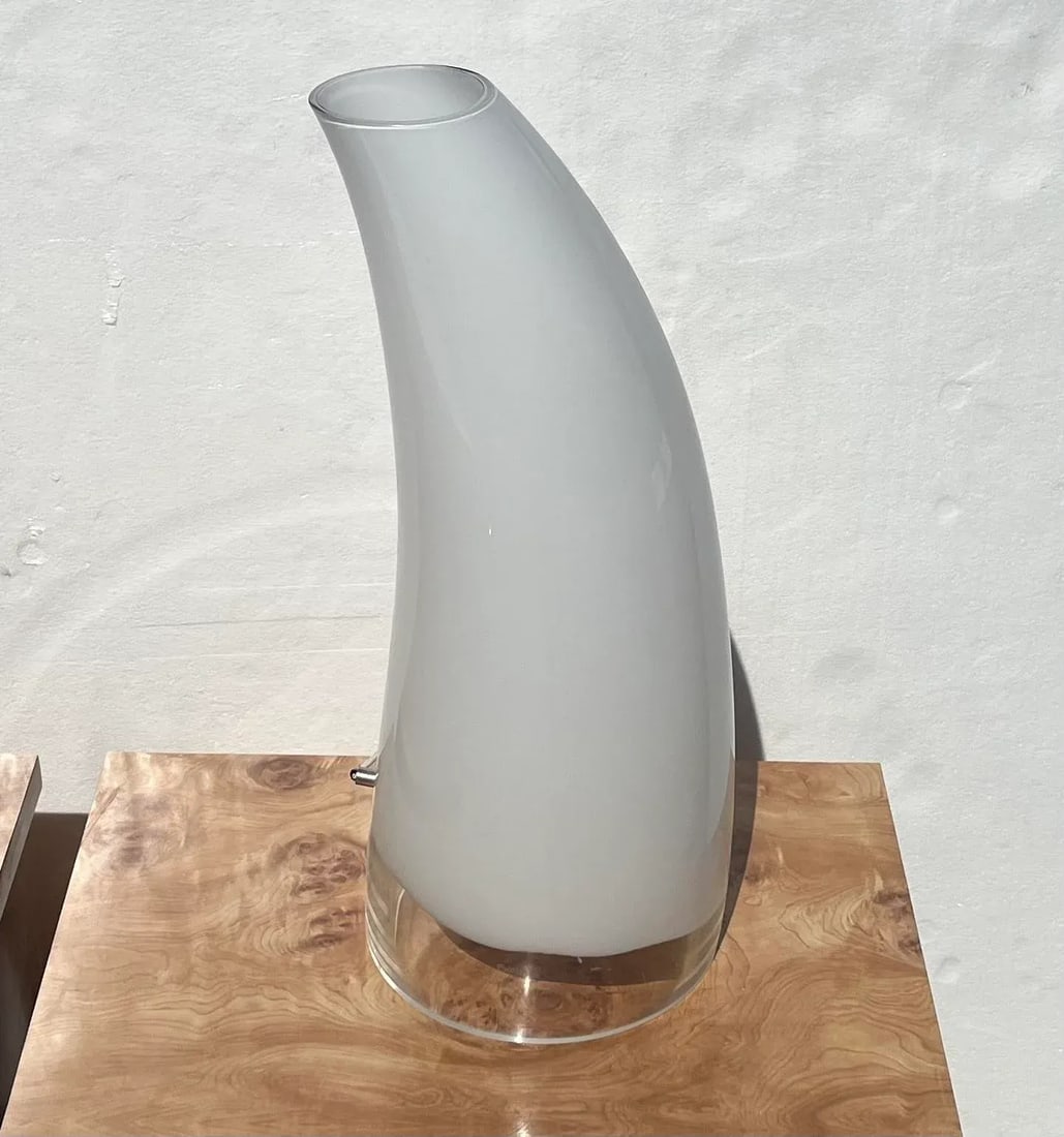 Italian Murano Style Glass Blown Table Lamp - Signed - 11
