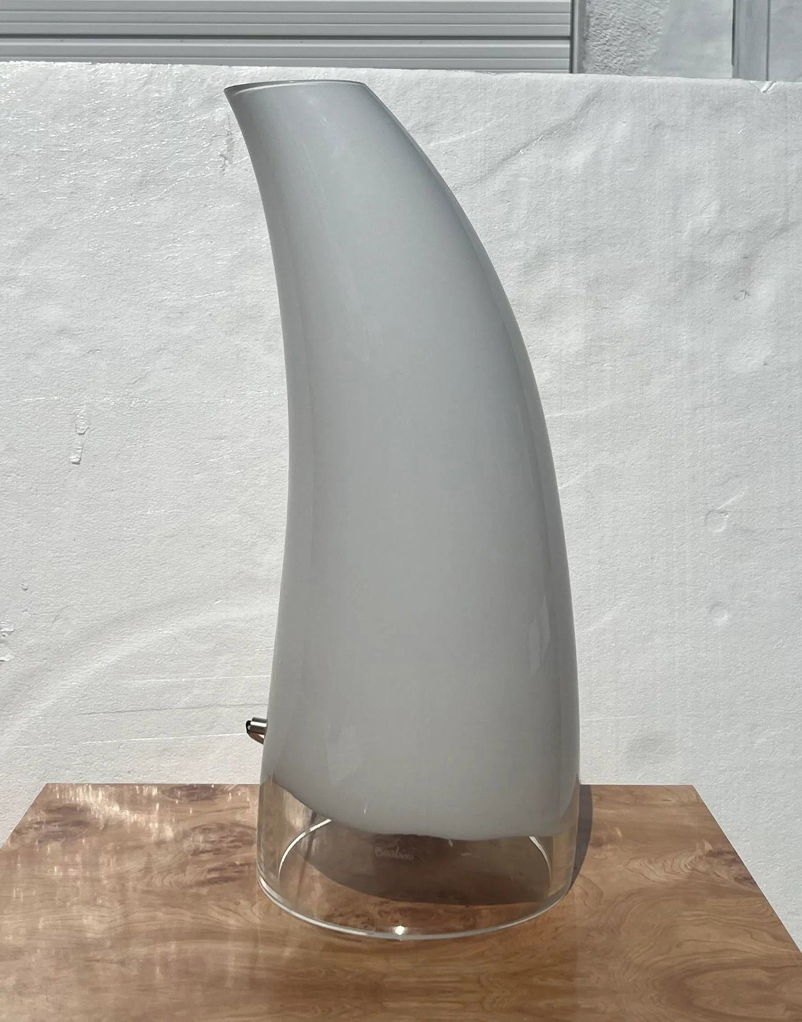 Italian Murano Style Glass Blown Table Lamp - Signed - 4