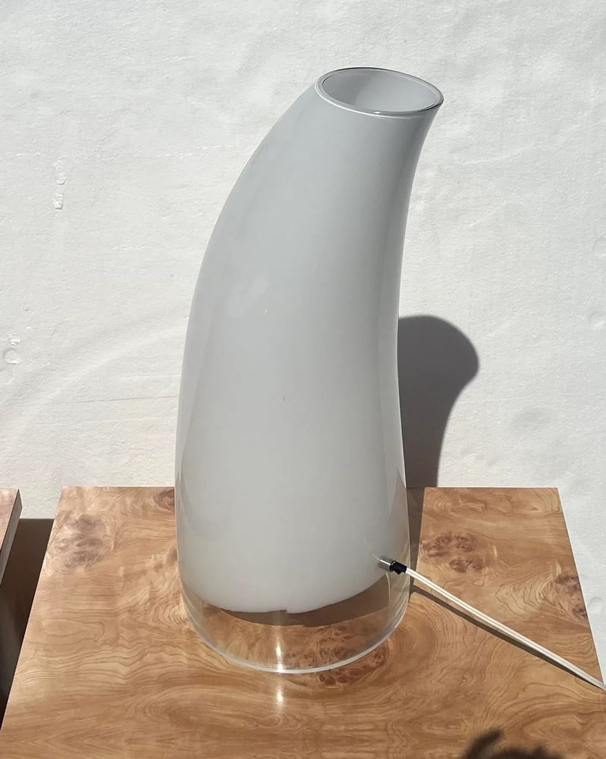 Italian Murano Style Glass Blown Table Lamp - Signed - 6