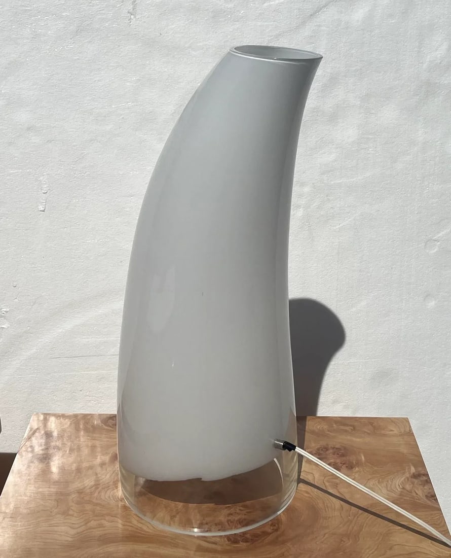Italian Murano Style Glass Blown Table Lamp - Signed - 7