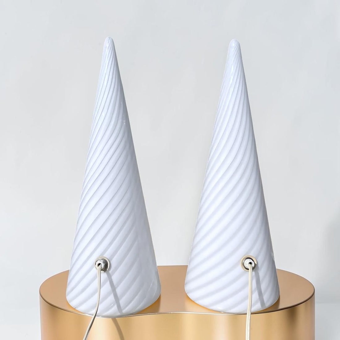Mid-Century Murano Glass Table Lamps - Hand Blown - Vetri Murano - a Pair - 5