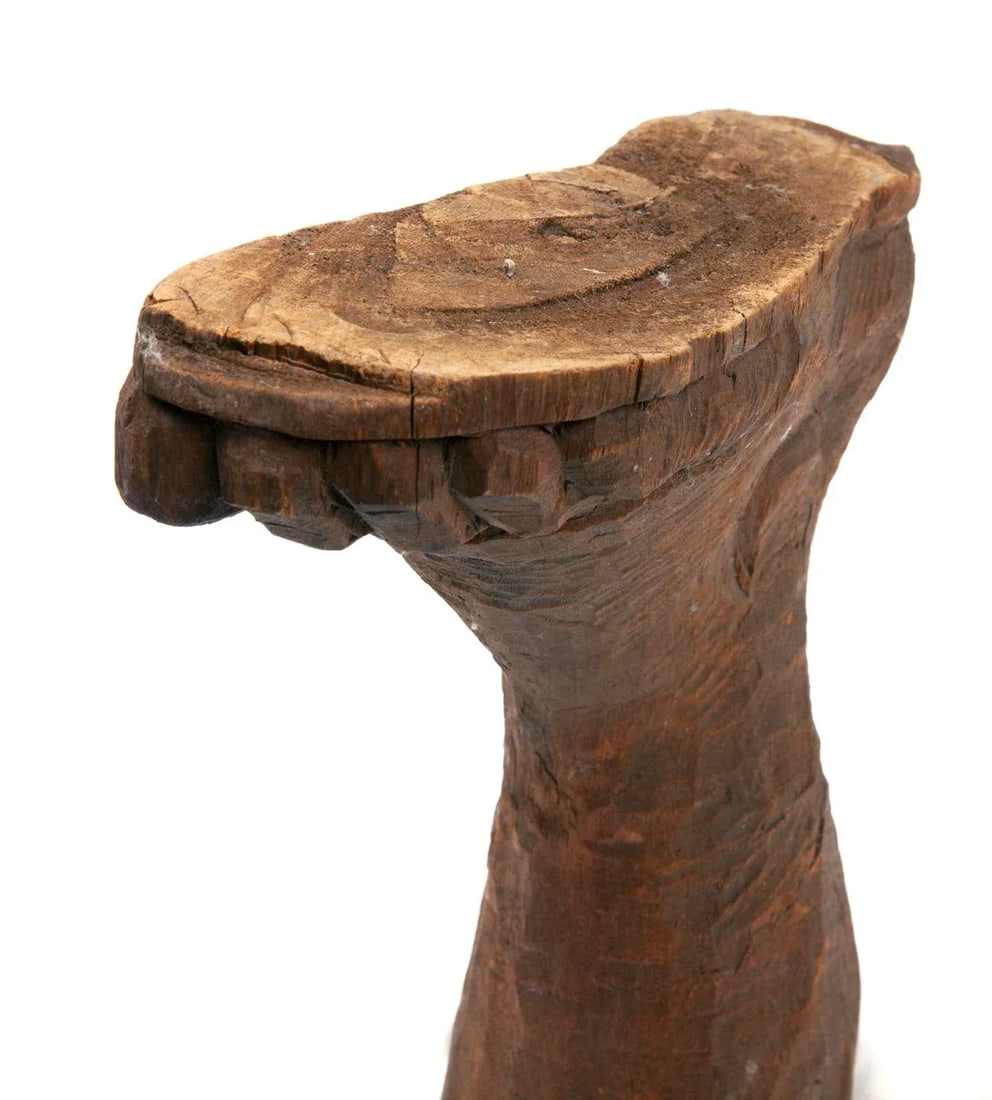 European Antique 19th Century Hand Carved Wooden Foot - 9