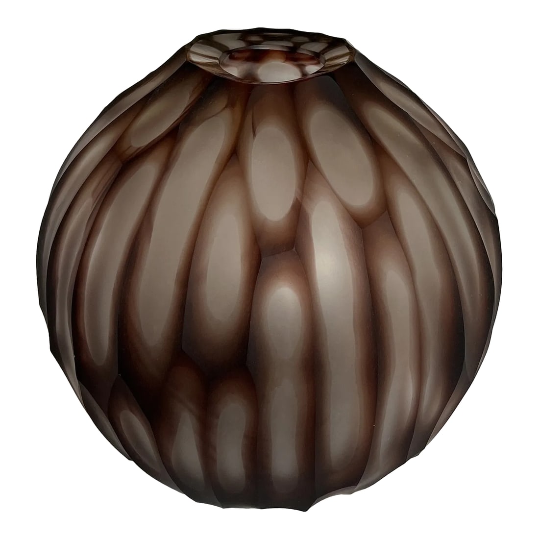 Italian Hand Blown Murano Glass Vase Signed by Artist: Handblown Murano Glass eggplant color Vase. Created in Italy. Signed by Artist. Condition: Imperfections: No Imperfections Condition Notes: Excellent condition, never used Origin: Italy Materials &am