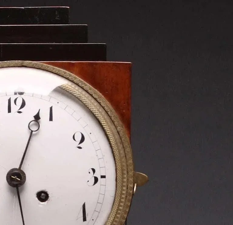 Austrian Biedermeier Clock, Alabaster Columns, Chimes - 3