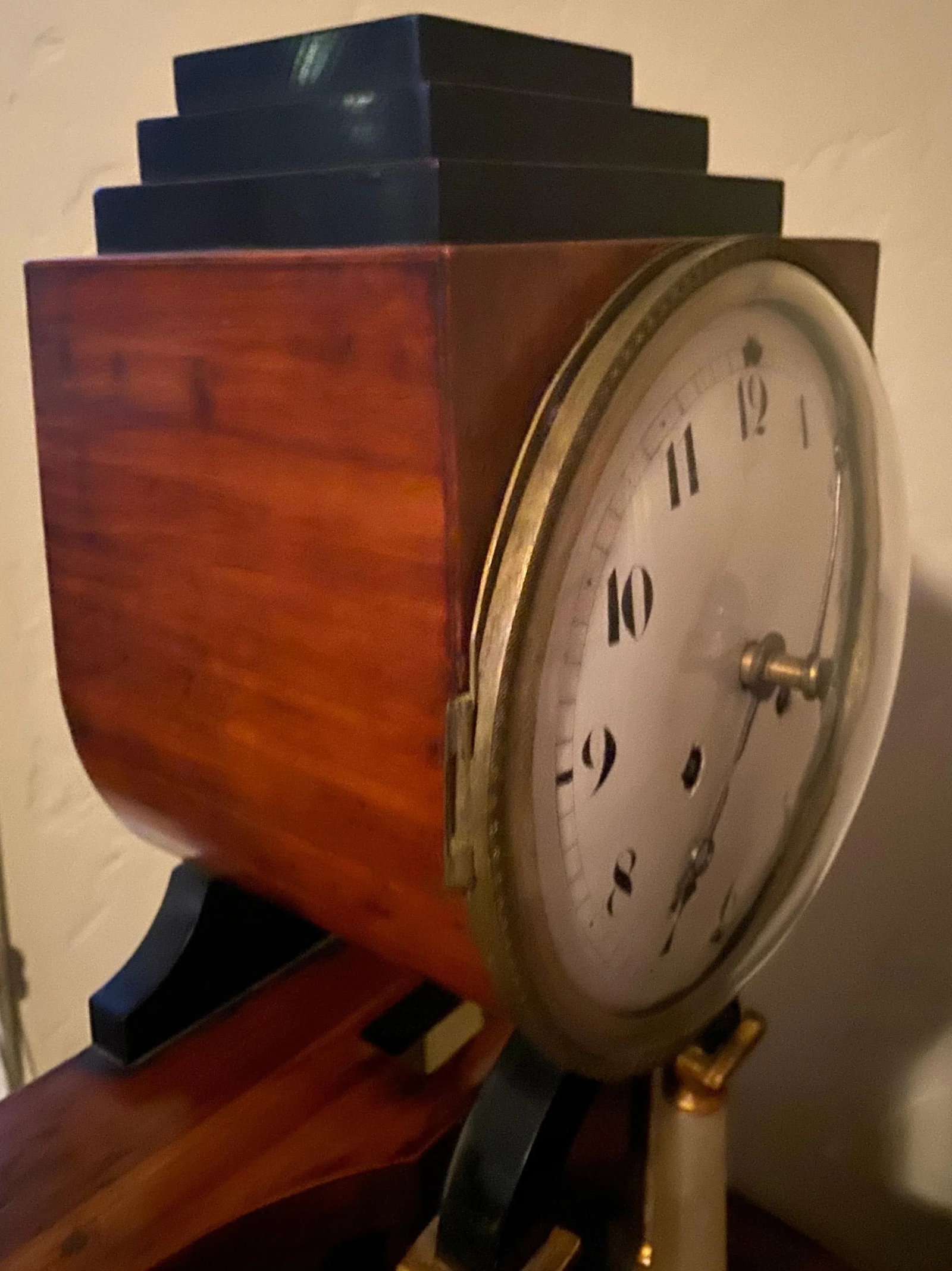 Austrian Biedermeier Clock, Alabaster Columns, Chimes - 8