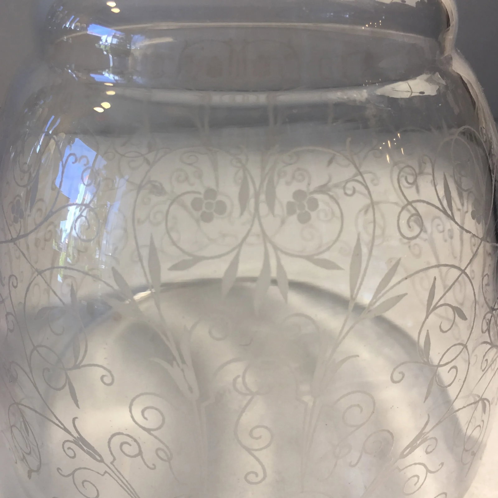 Baccarat Art Deco Engraved Crystal Carafe, Lulli, France Circa 1930s Signed - 6