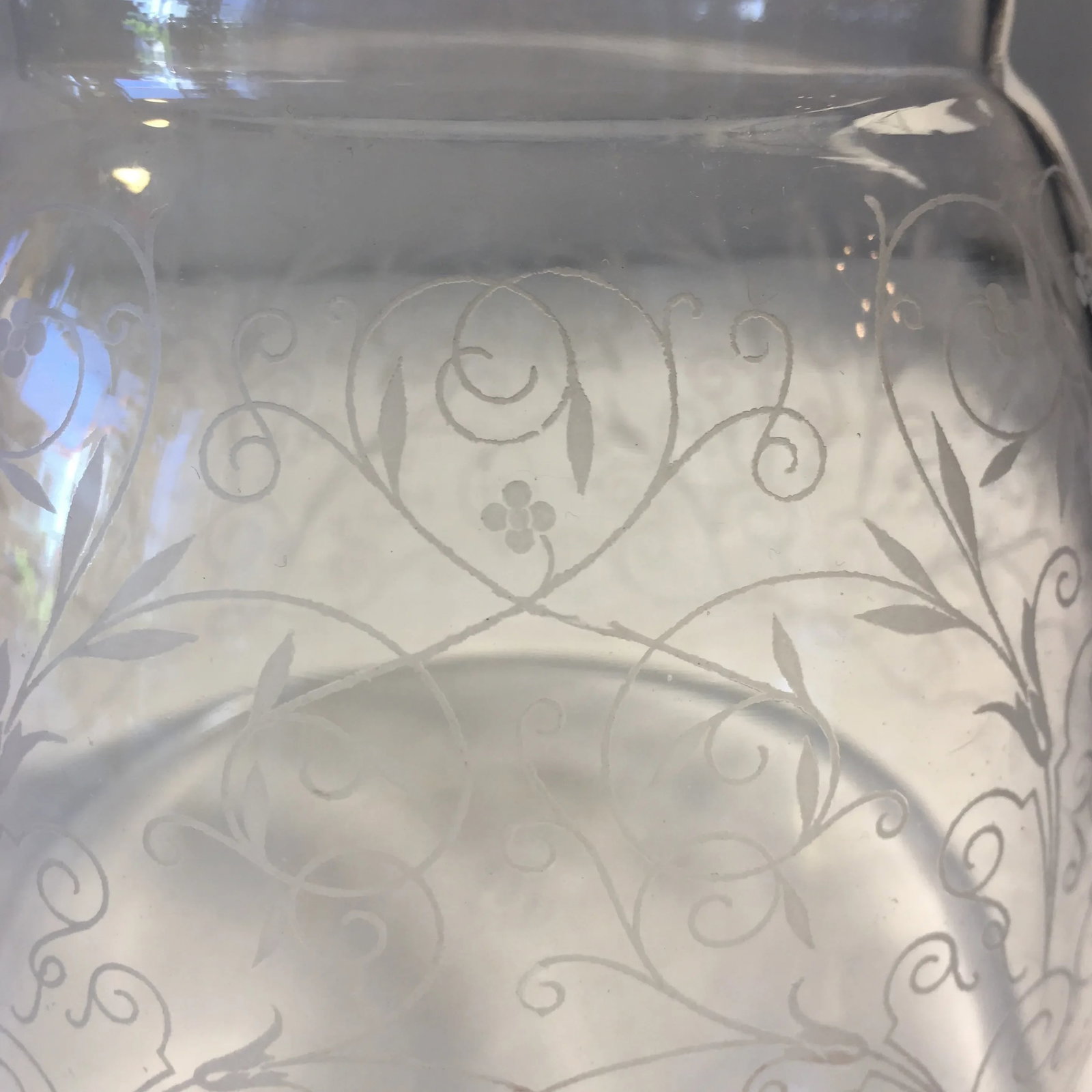 Baccarat Art Deco Engraved Crystal Carafe, Lulli, France Circa 1930s Signed - 7