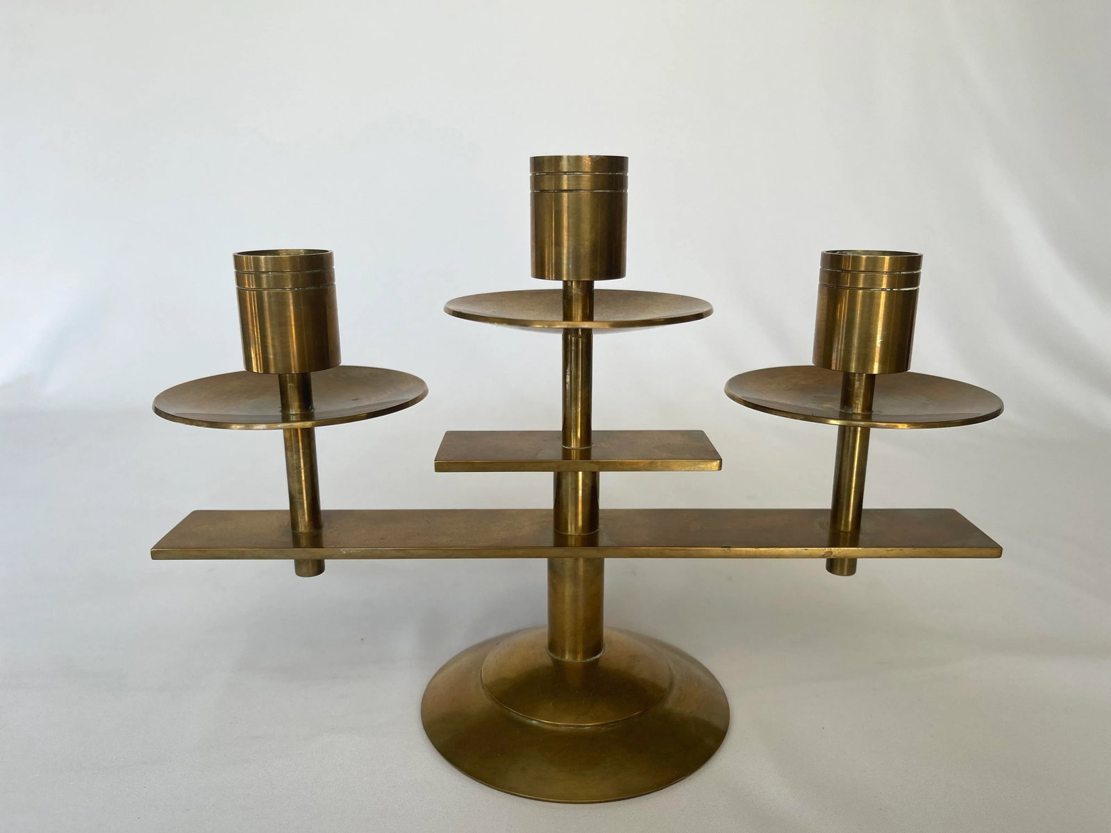 1960's Danish Modern Solid Brass Candelabra by Dantorp - 10