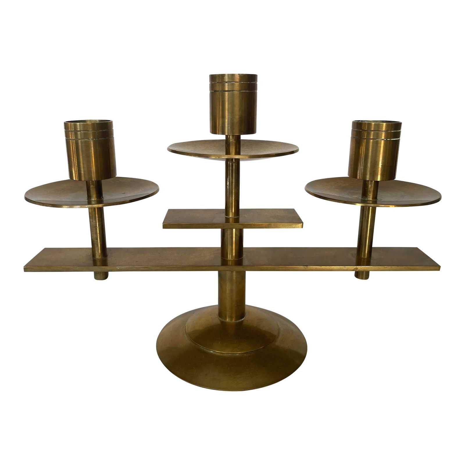 1960's Danish Modern Solid Brass Candelabra by Dantorp (1 of 10)