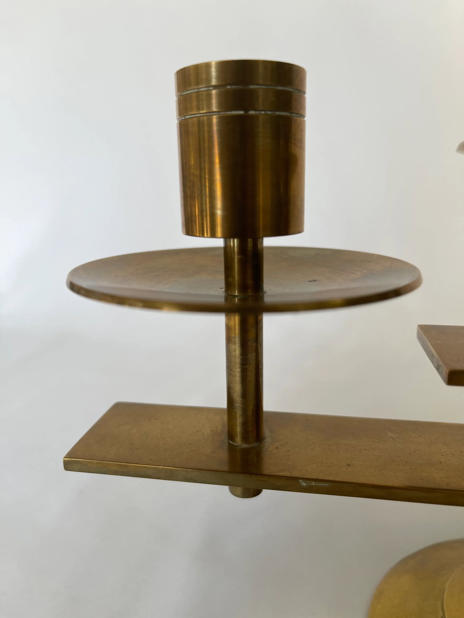 1960's Danish Modern Solid Brass Candelabra by Dantorp - 3
