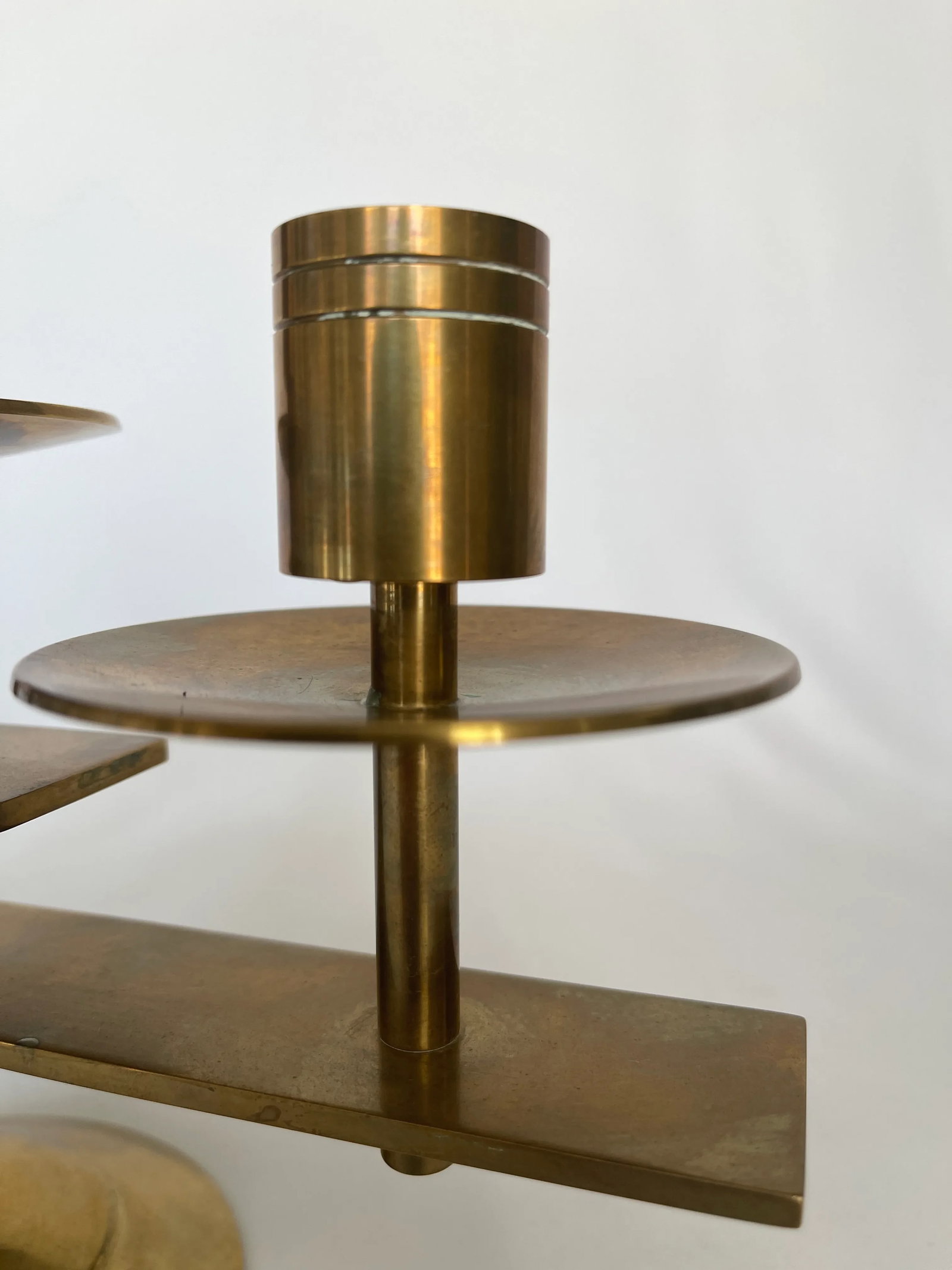 1960's Danish Modern Solid Brass Candelabra by Dantorp - 5