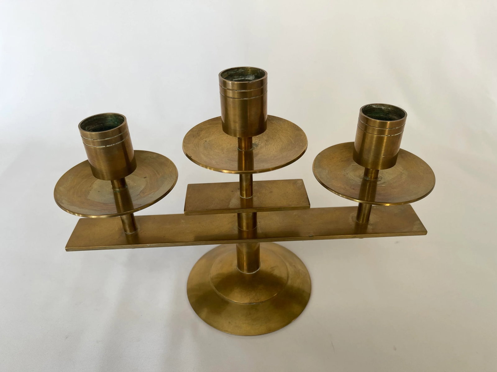1960's Danish Modern Solid Brass Candelabra by Dantorp - 8