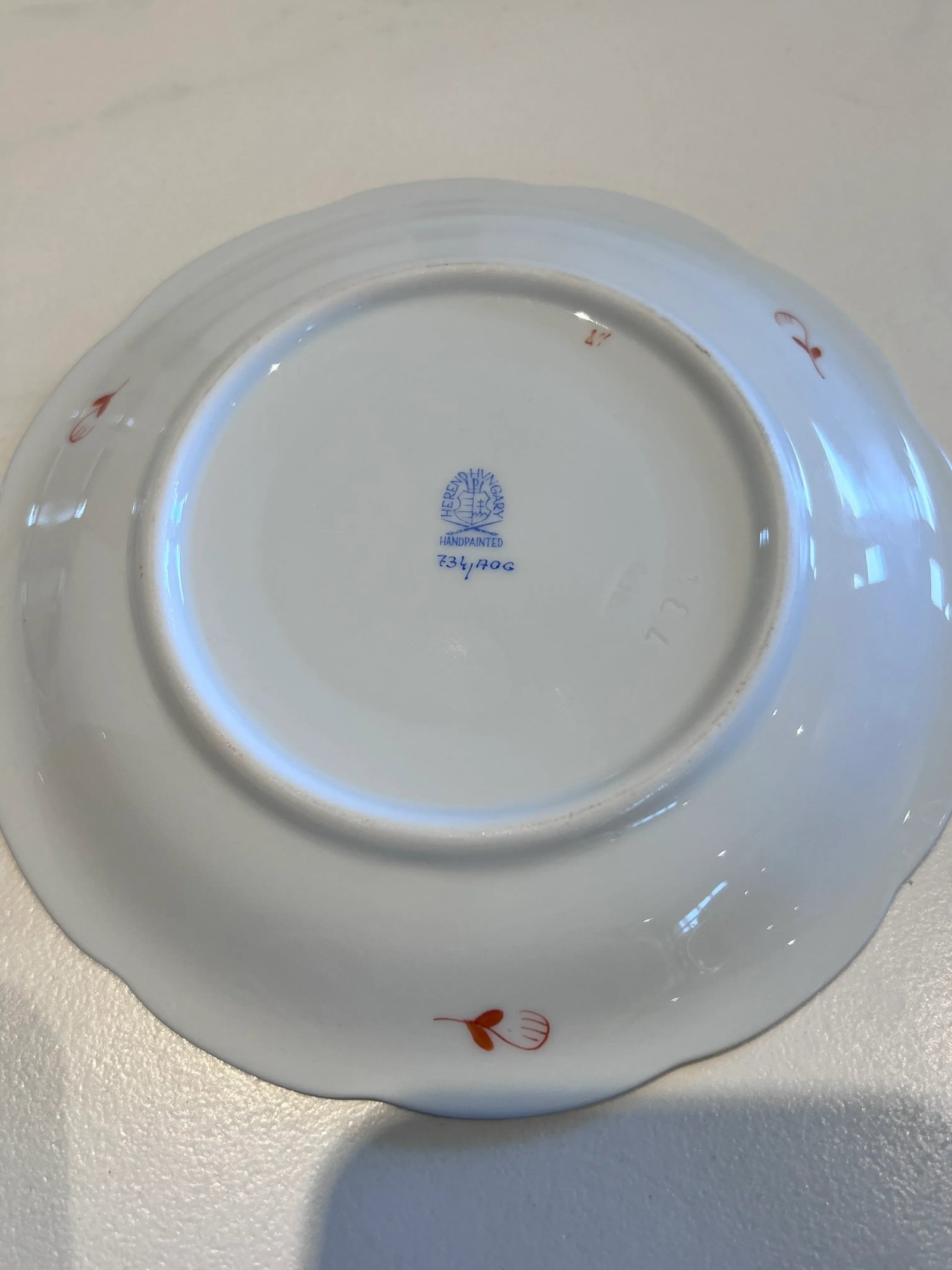 1970s Herend Chinese Bouquet Rust Coffee Set- 32 Pieces - 5