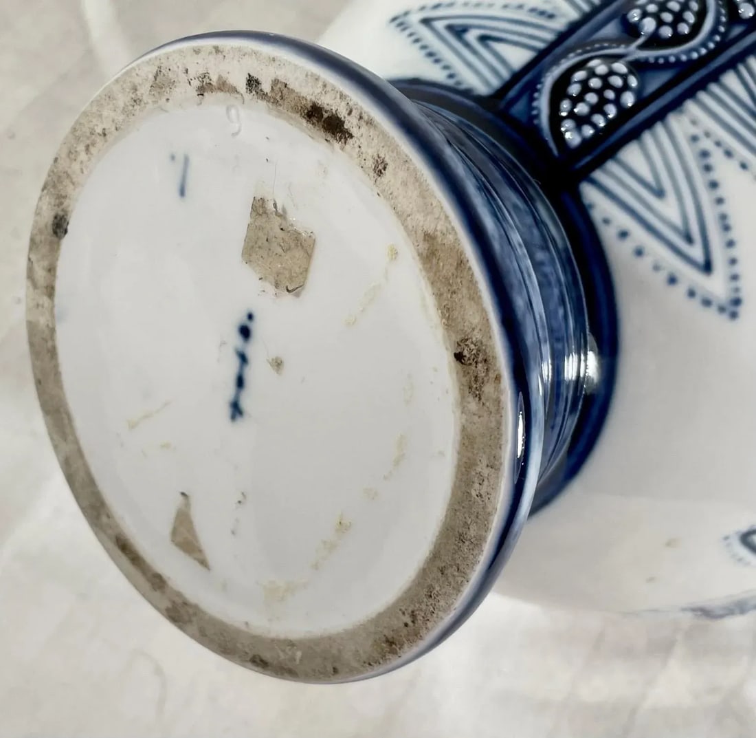 Antique German Kpm Porcelain Lidded Bartmann Jug Tankard. - 7