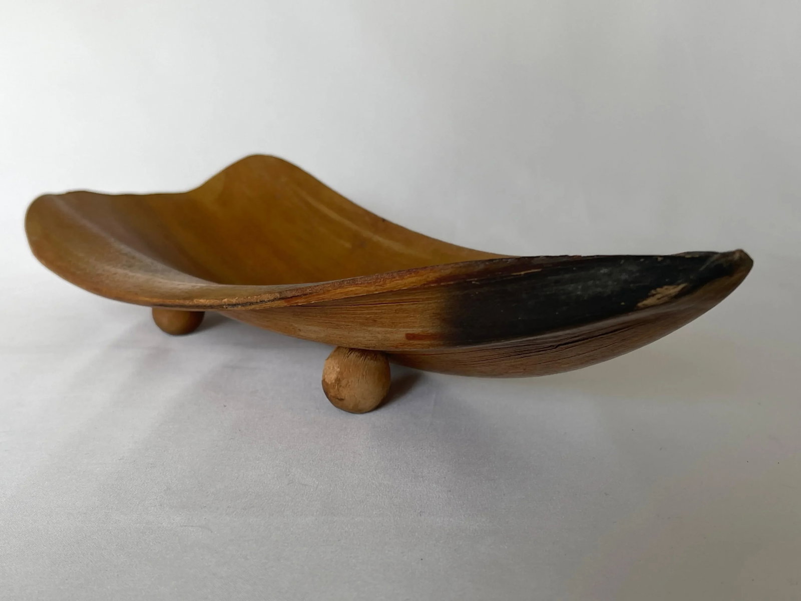 1950s Natural Florida Palm Leaf Centrepiece Tray - 9