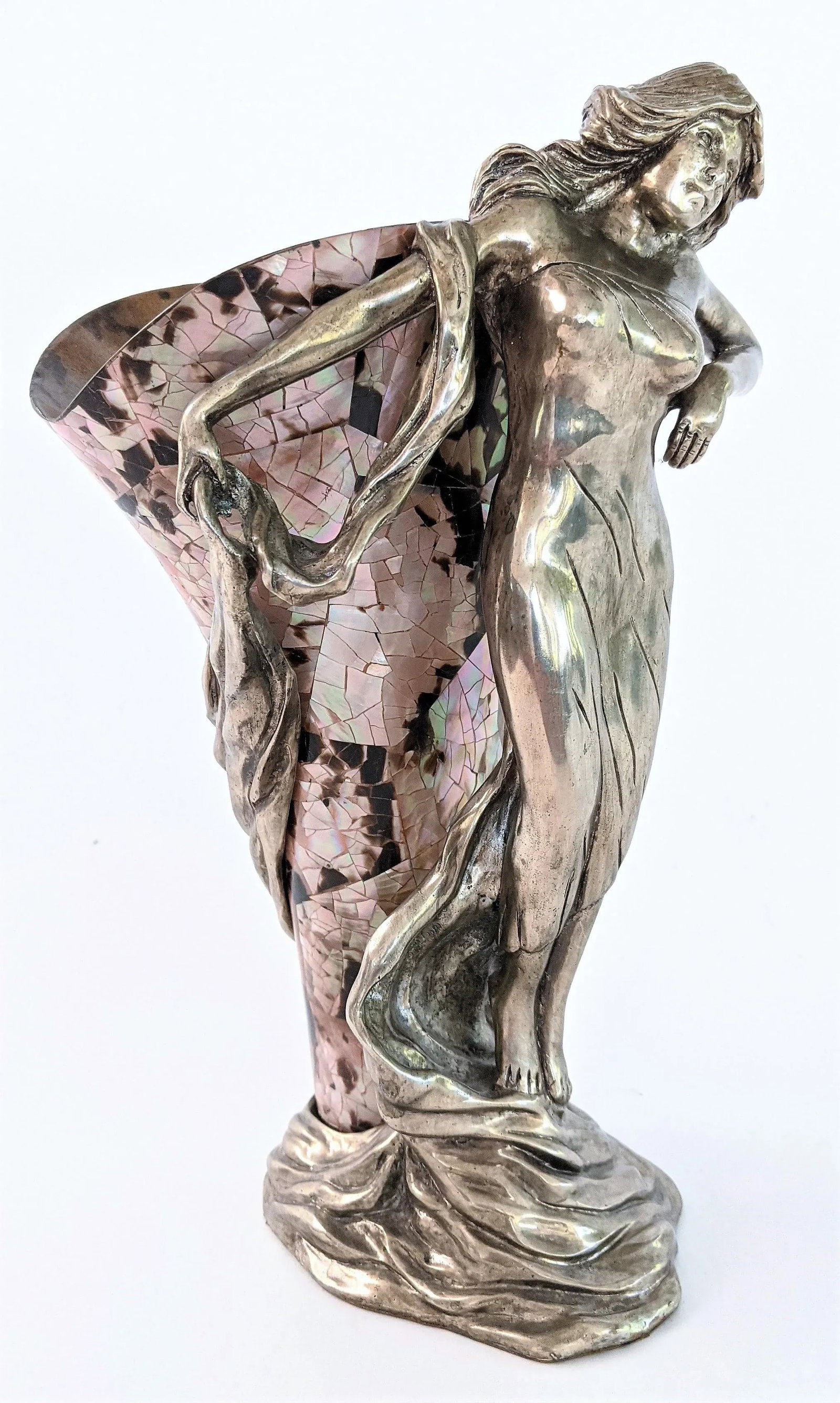 Vintage Maitland Smith Tessellated Mother of Pearl Vase - 13