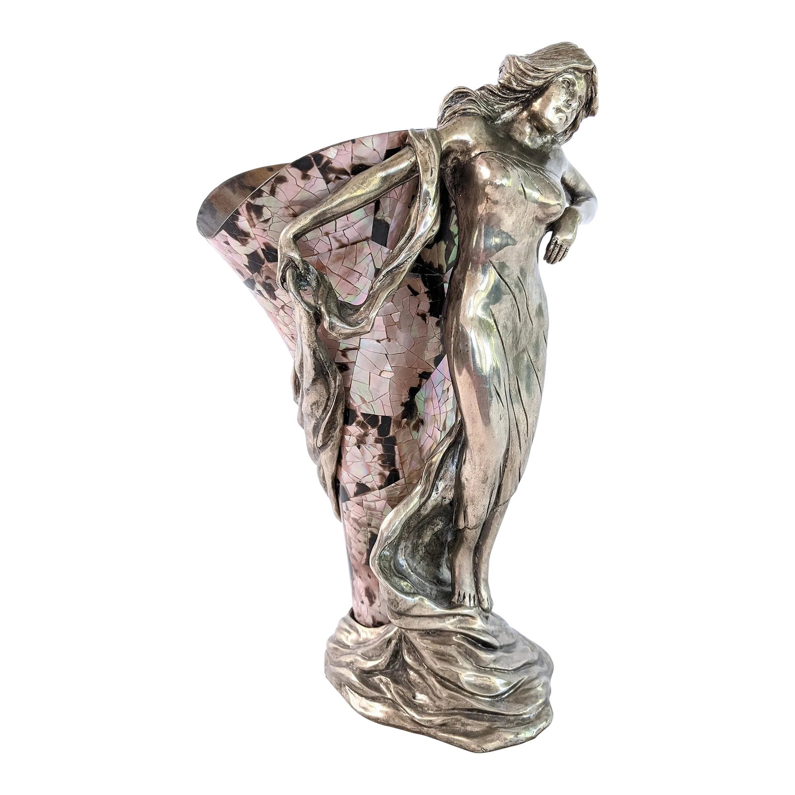 Vintage Maitland Smith Tessellated Mother of Pearl Vase (1 of 13)