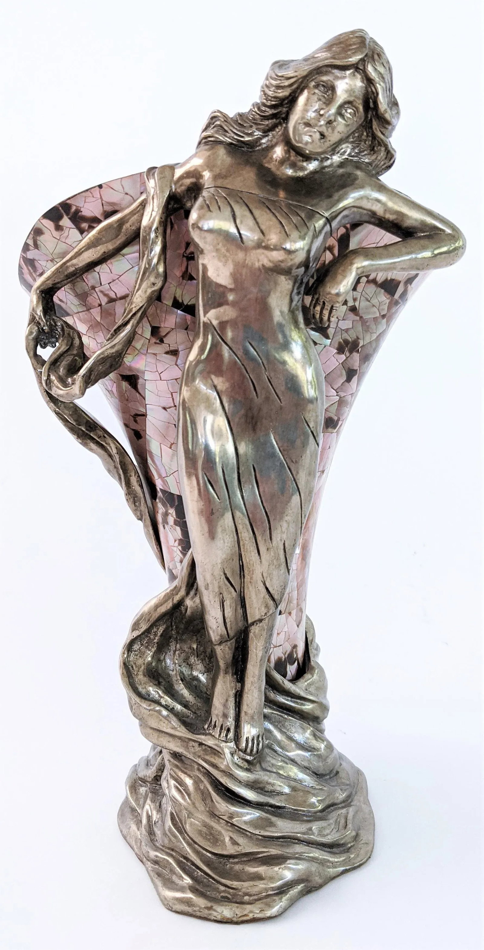 Vintage Maitland Smith Tessellated Mother of Pearl Vase - 2