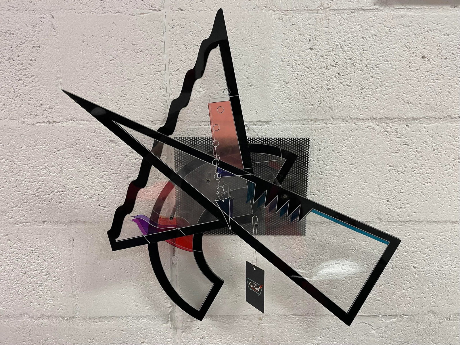 Vintage Abstract Wall Decor Sculpture, 1980s - 5