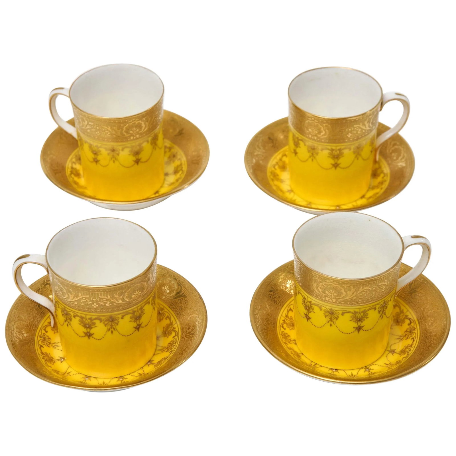 Antique Royal Worcester England Custom Demi Tasse Sets, 8 Pieces - 11