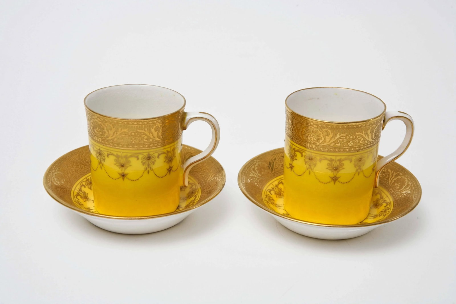 Antique Royal Worcester England Custom Demi Tasse Sets, 8 Pieces - 3