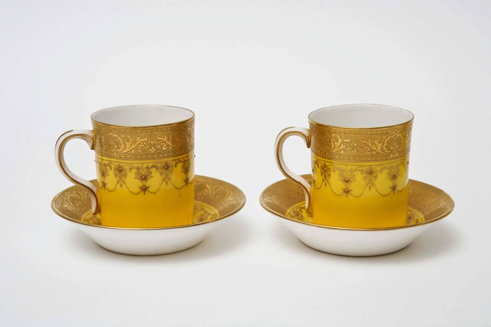 Antique Royal Worcester England Custom Demi Tasse Sets, 8 Pieces - 9