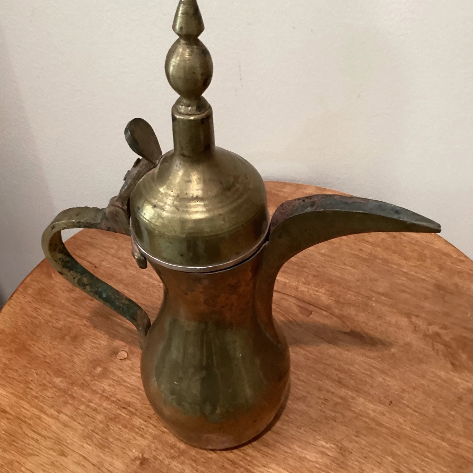 Early 20th Century Middle Eastern Moorish Dallh Arabic Brass Coffee Pot - 11