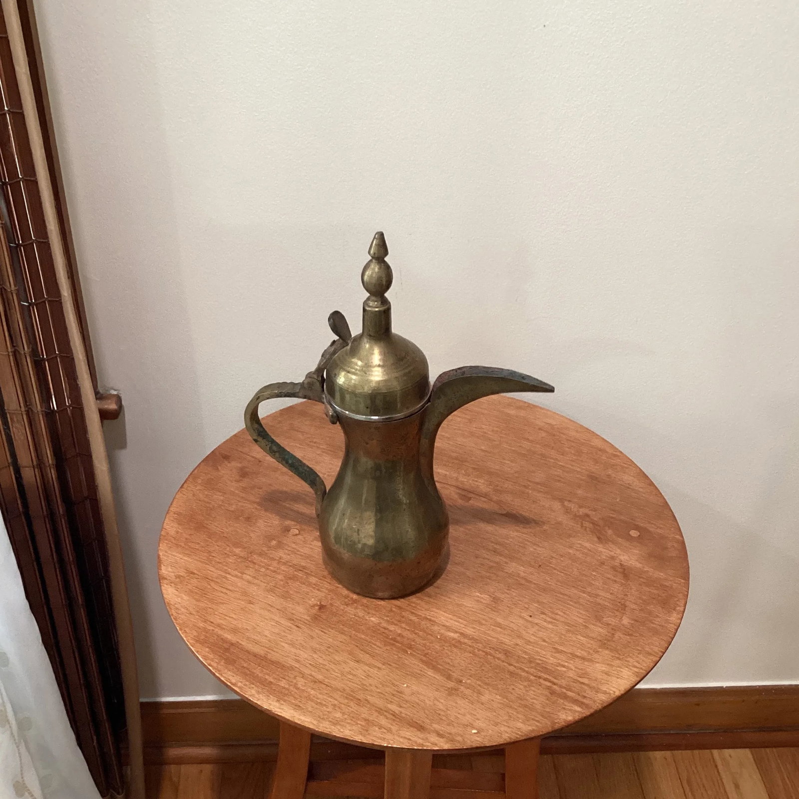 Early 20th Century Middle Eastern Moorish Dallh Arabic Brass Coffee Pot - 12