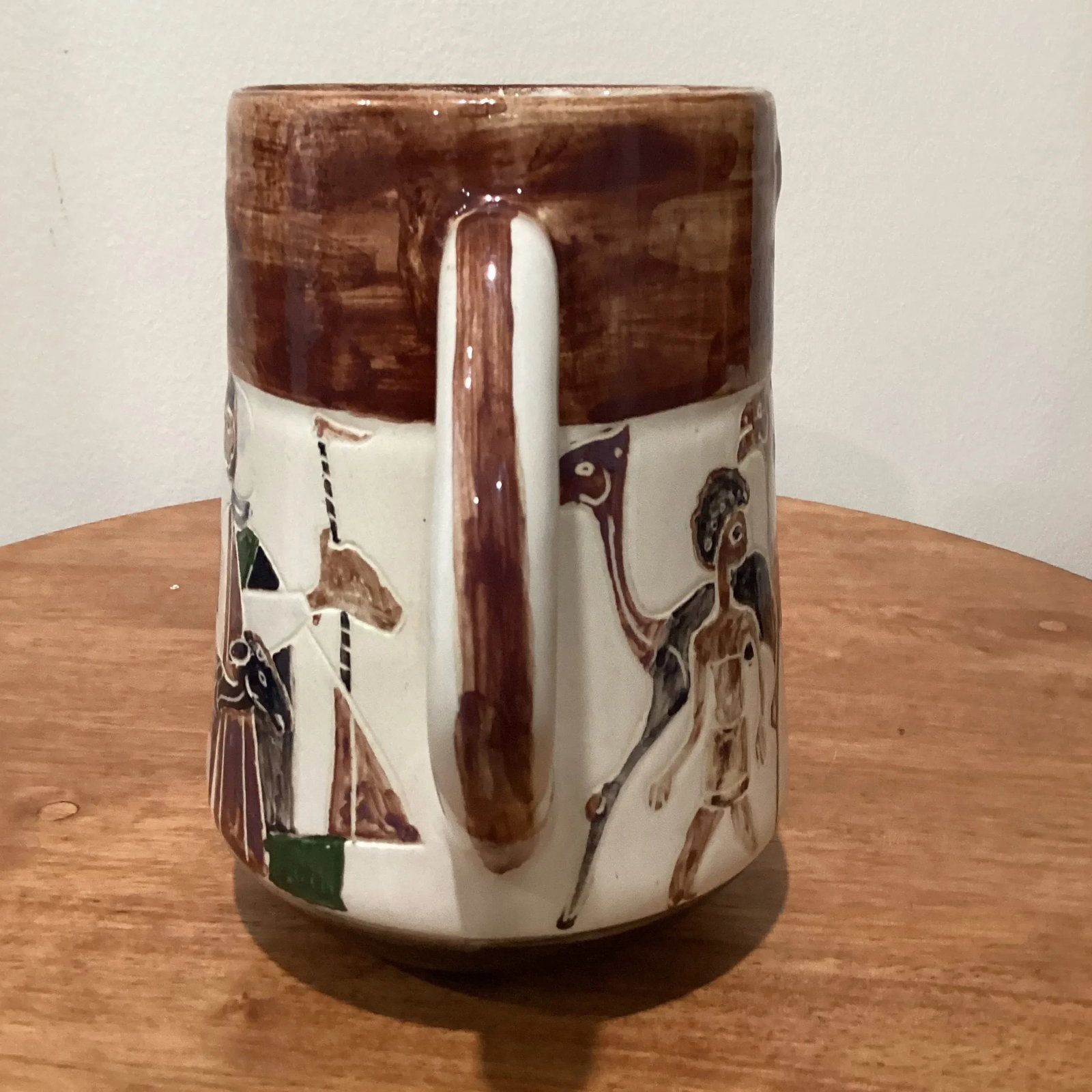 Vintage Israel Ceramic Art Pottery Cup Artist Halivny - 4