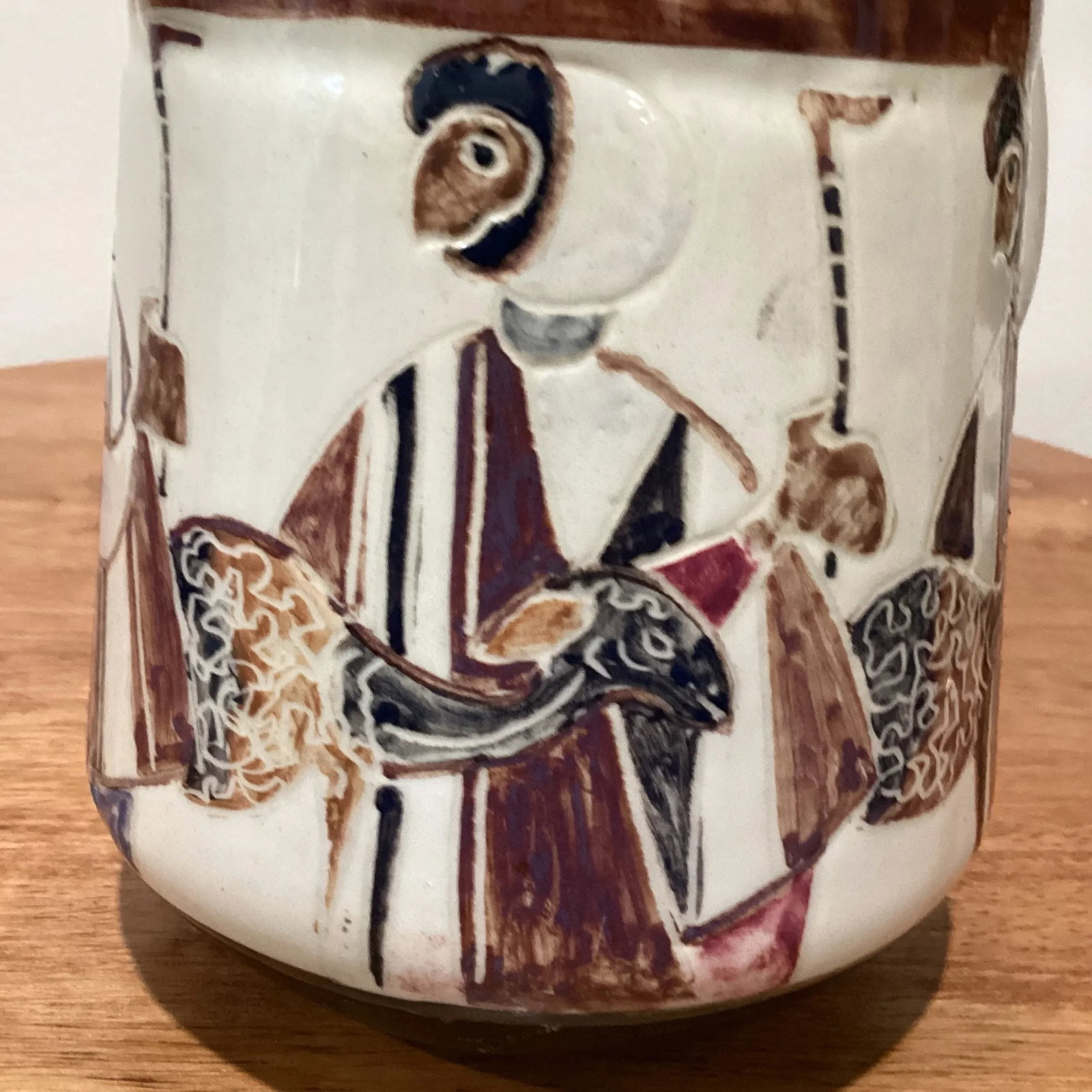 Vintage Israel Ceramic Art Pottery Cup Artist Halivny - 7