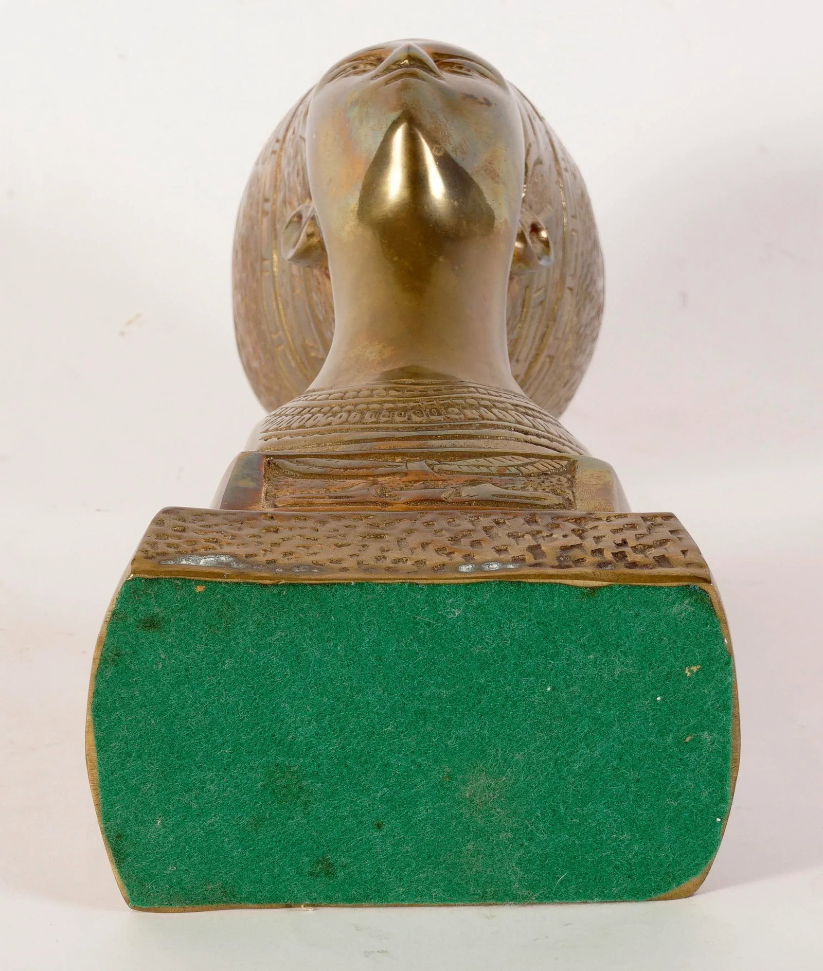 Vintage Queen Nefertiti Brass Egyptian Bust - 10
