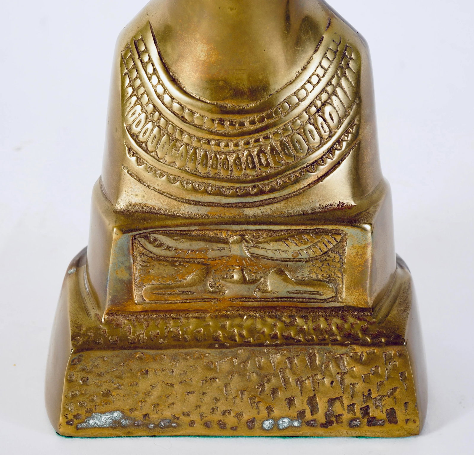 Vintage Queen Nefertiti Brass Egyptian Bust - 11