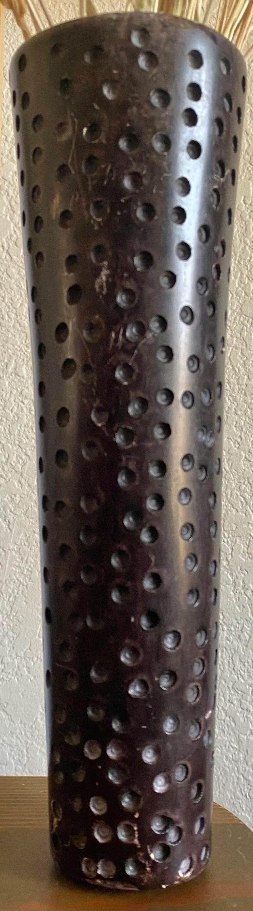 Carved Slim Modernist Besmo Soapstone Vase (Kenya) + Driftwood Stand - 8