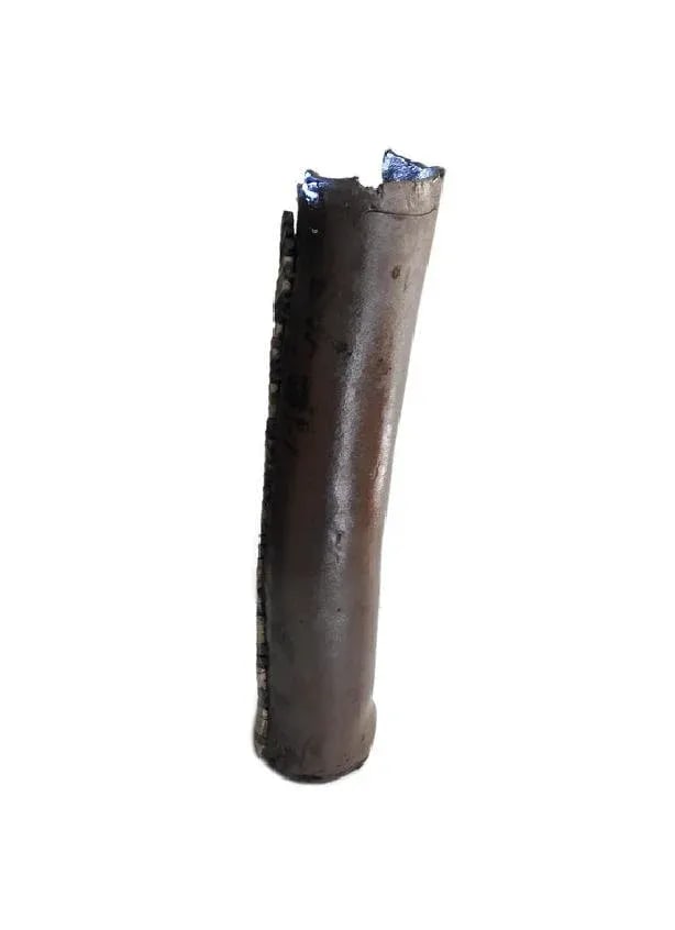 1970s Hand Made Raku Tall Pottery Vase - 7