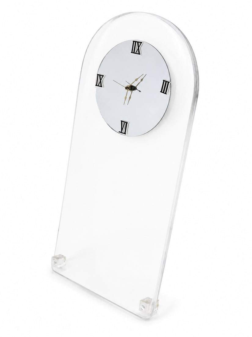 1970s Mid-Century Modern Lucite Wall Clock - 4