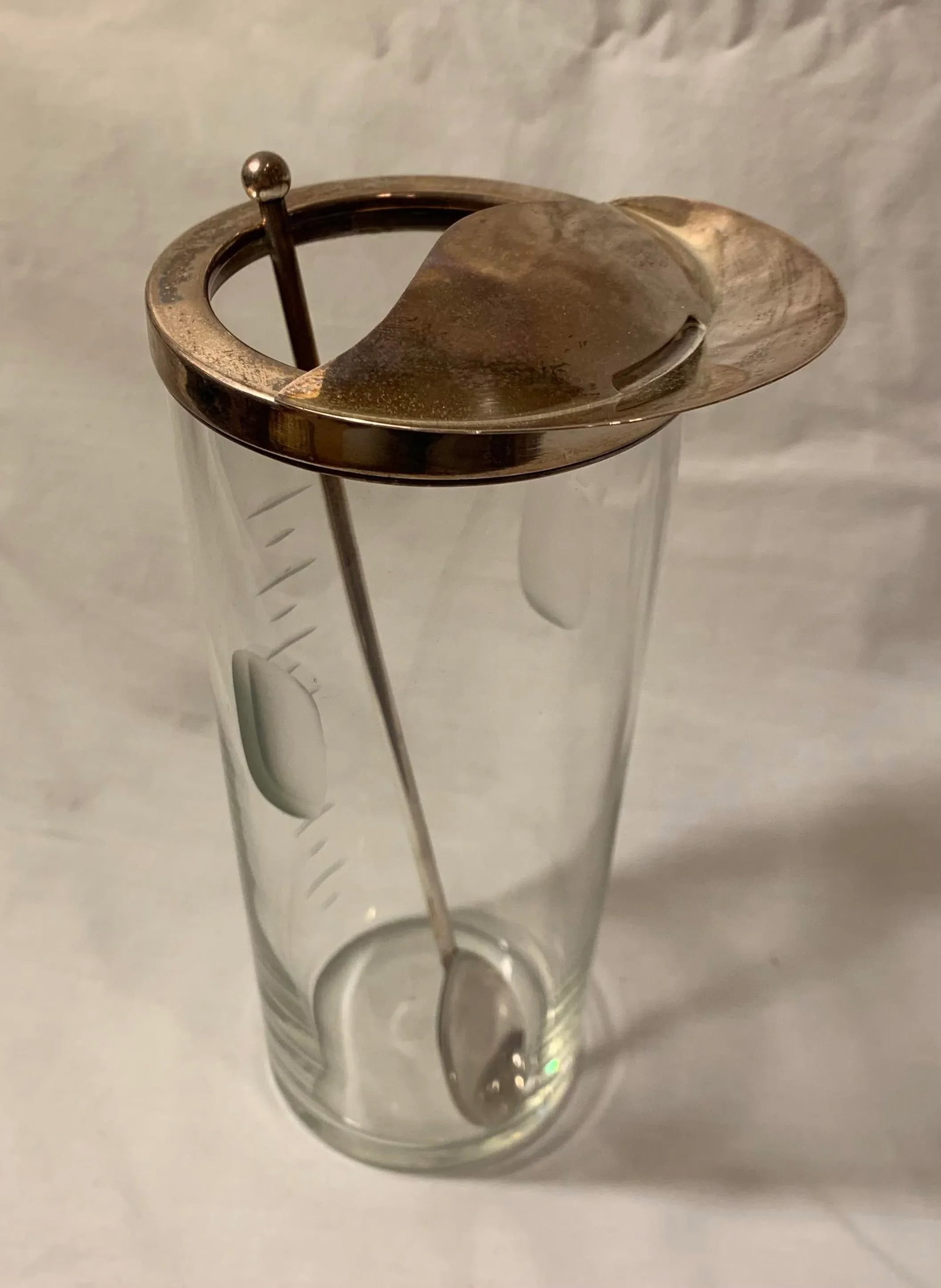 1930s Vintage Glass Cocktail Pitcher - 12