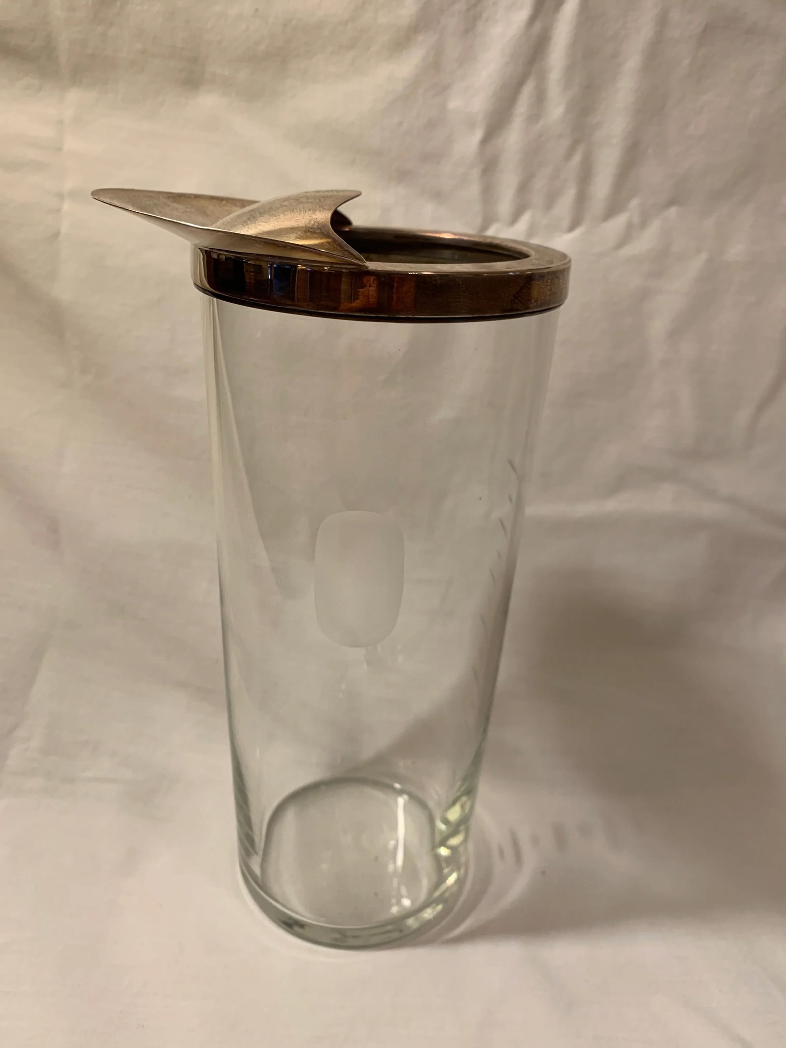 1930s Vintage Glass Cocktail Pitcher - 4