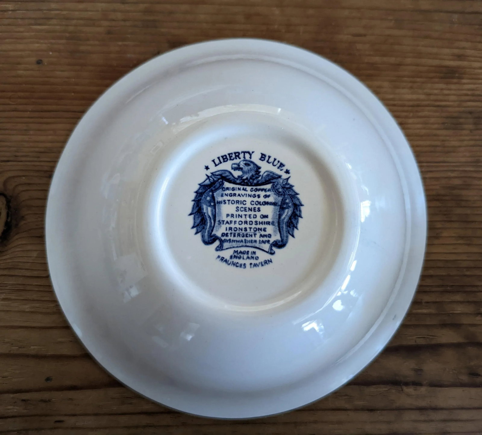 1970s Staffordshire Liberty Blue Oval Serving Dish and Bowl Set- 2 Pieces - 5