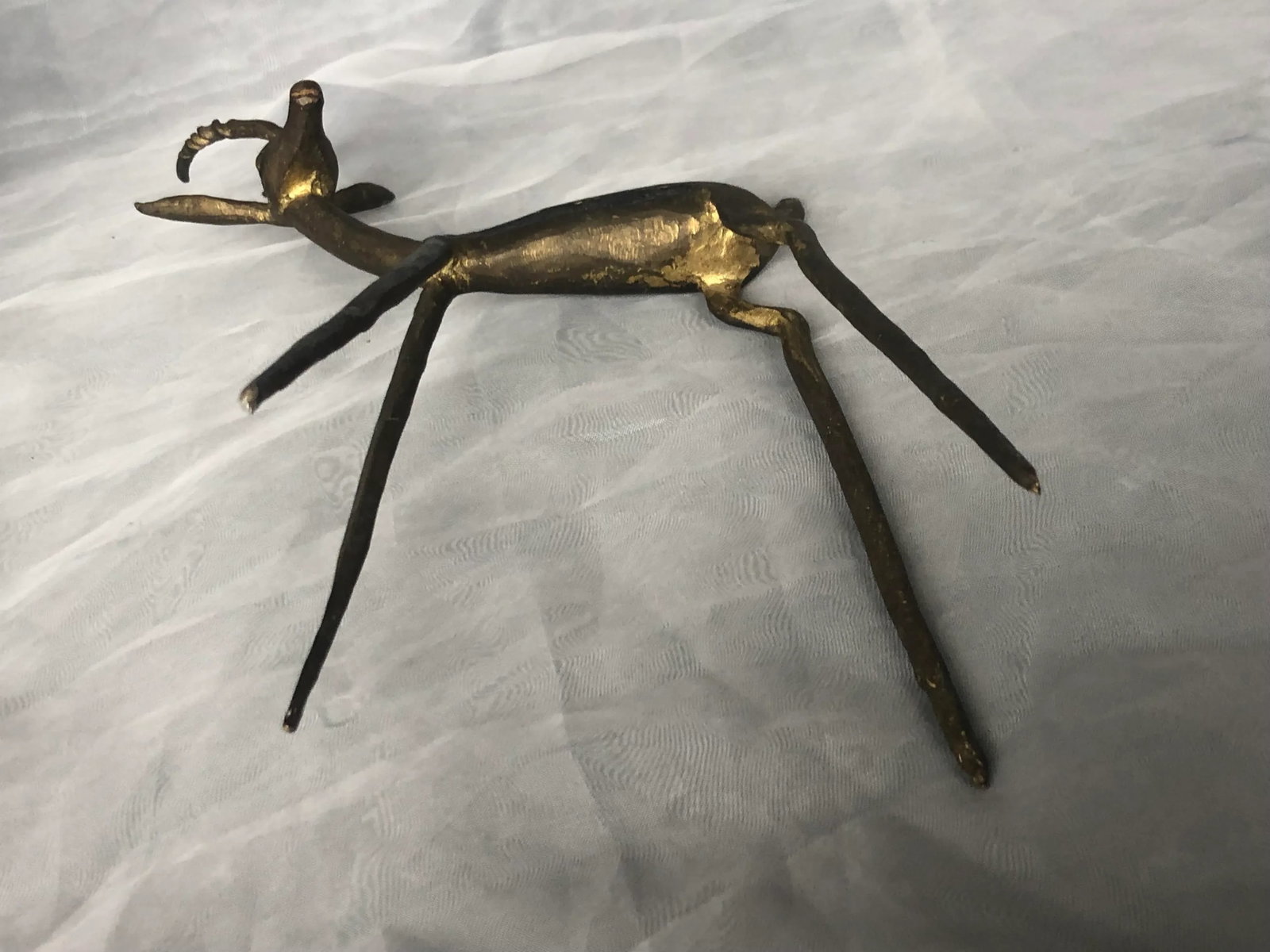 Vintage African Bronze Gazelle Sculpture - 11