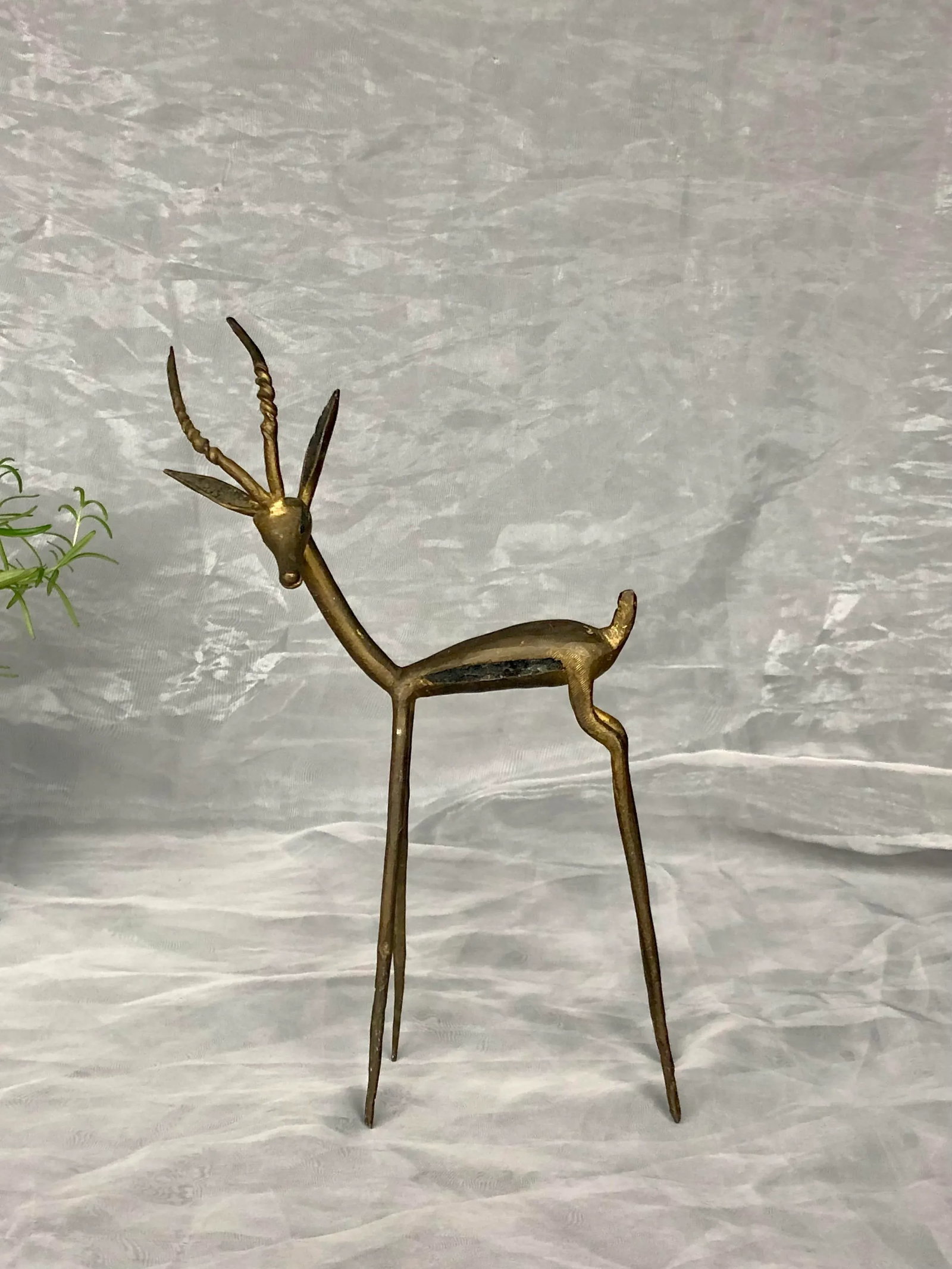 Vintage African Bronze Gazelle Sculpture - 2