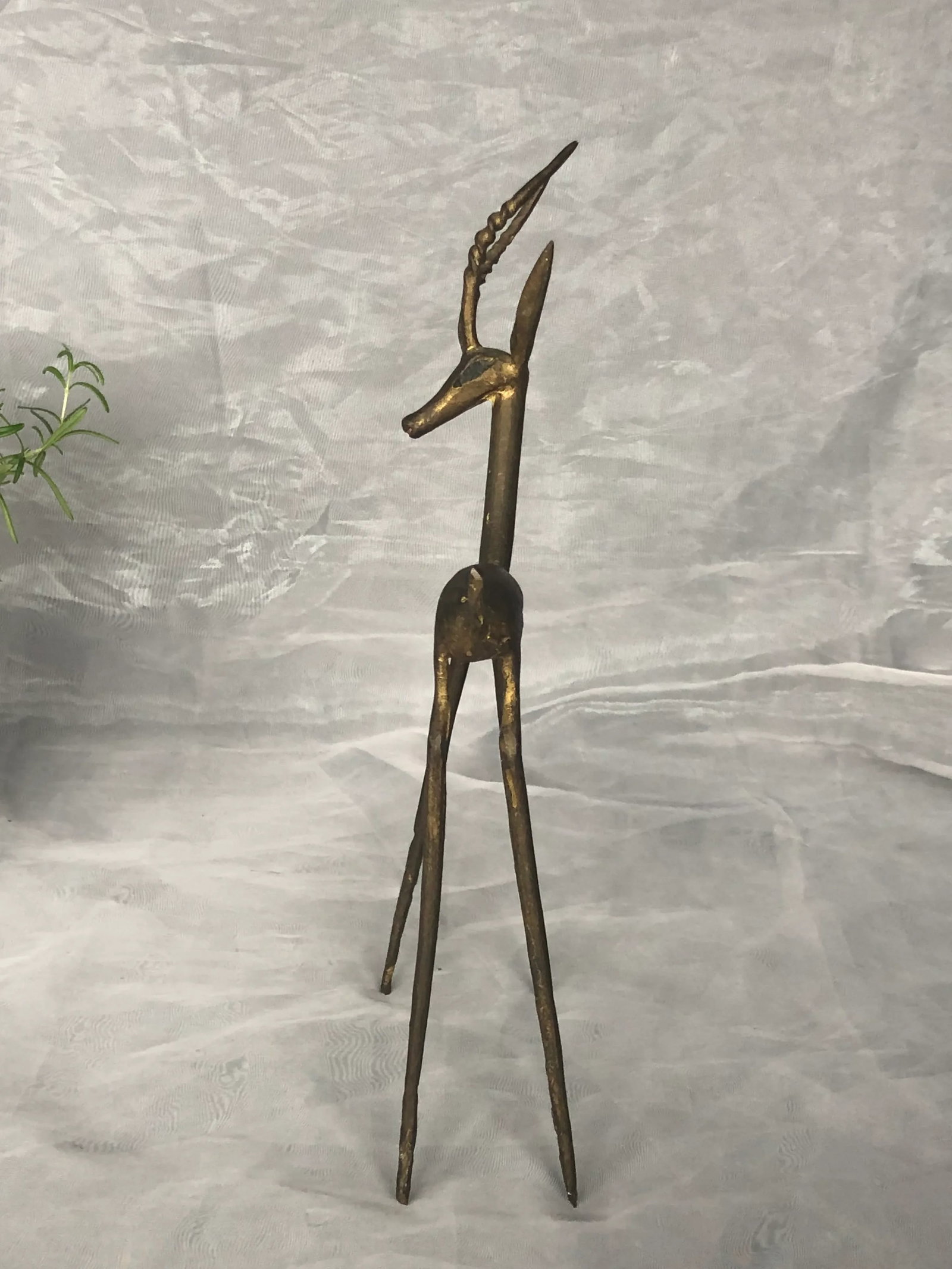 Vintage African Bronze Gazelle Sculpture - 7