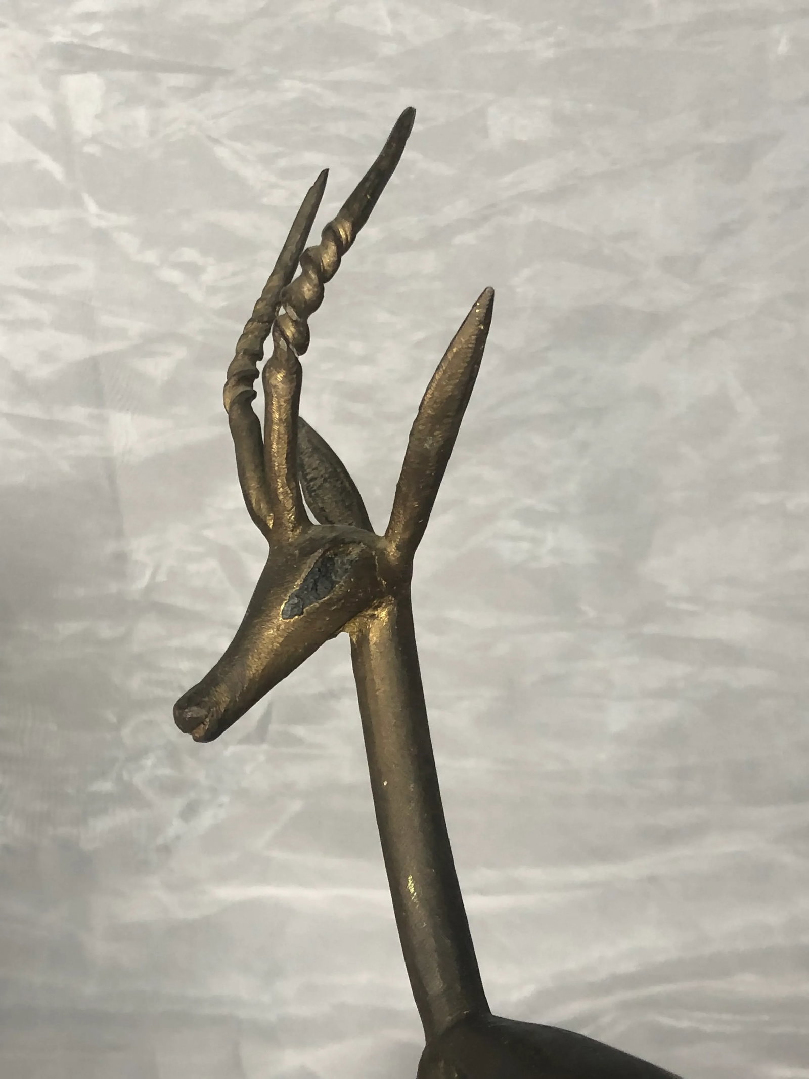 Vintage African Bronze Gazelle Sculpture - 8