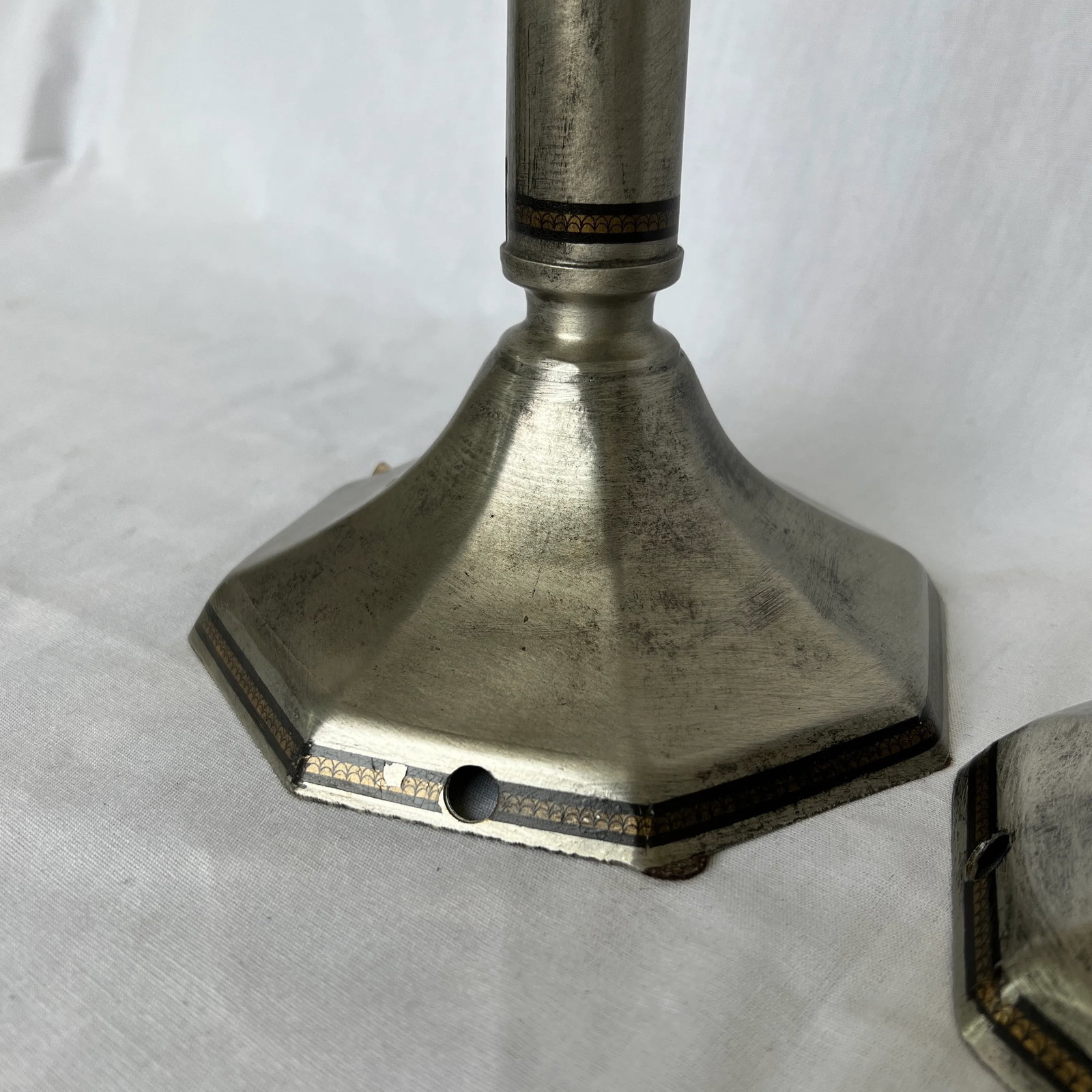 1990s Italian Pewter Candle Holder - Set of 3 - 3
