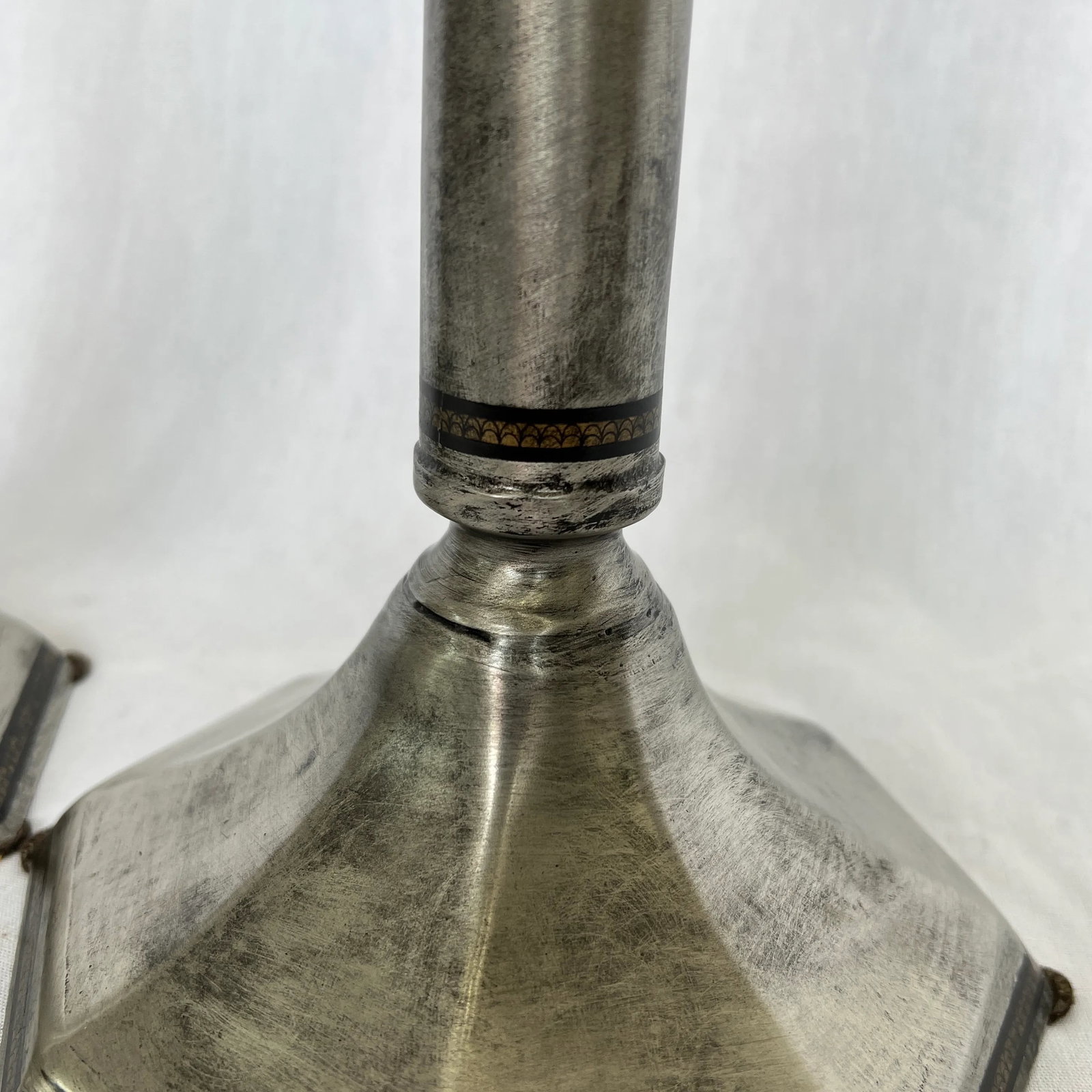 1990s Italian Pewter Candle Holder - Set of 3 - 4