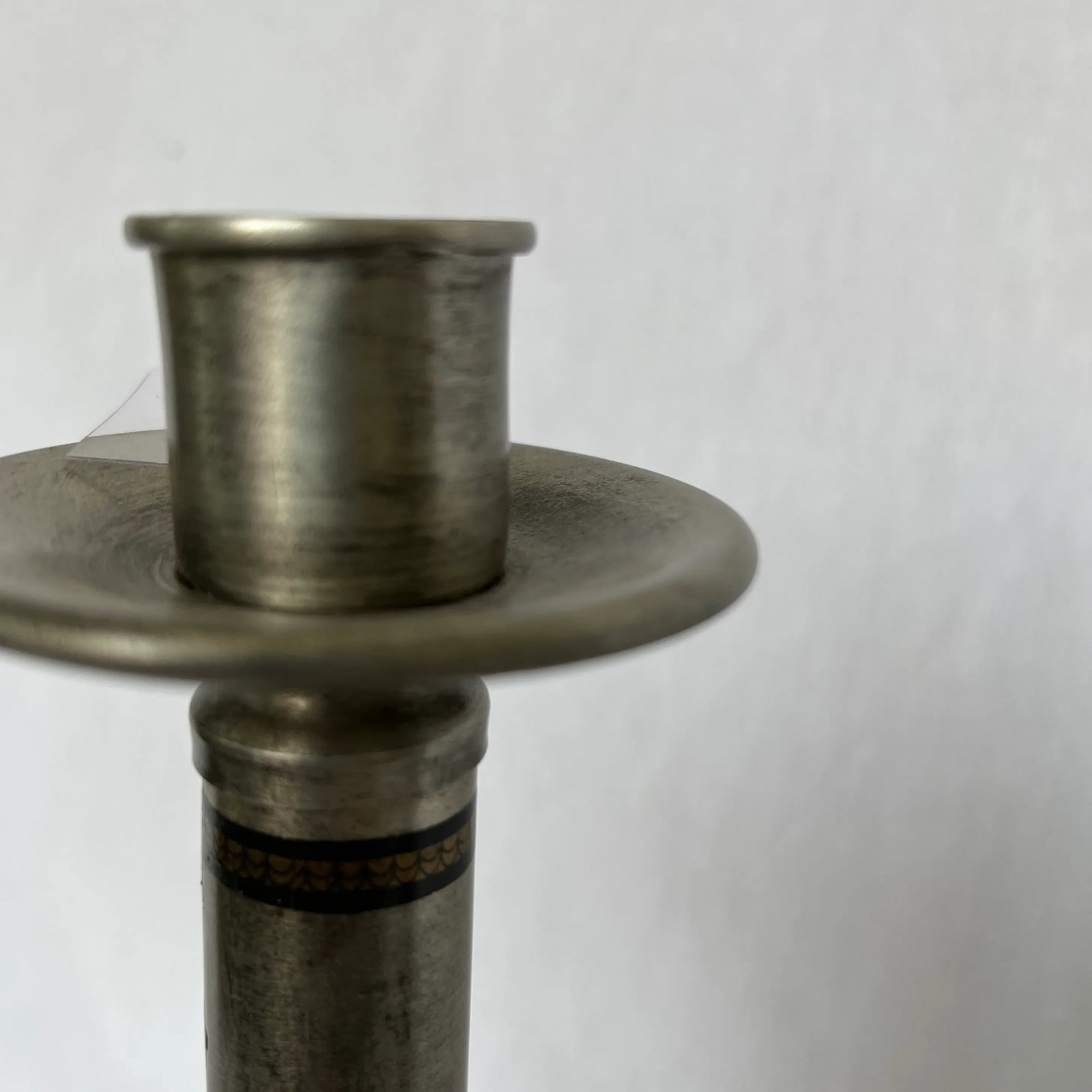 1990s Italian Pewter Candle Holder - Set of 3 - 8