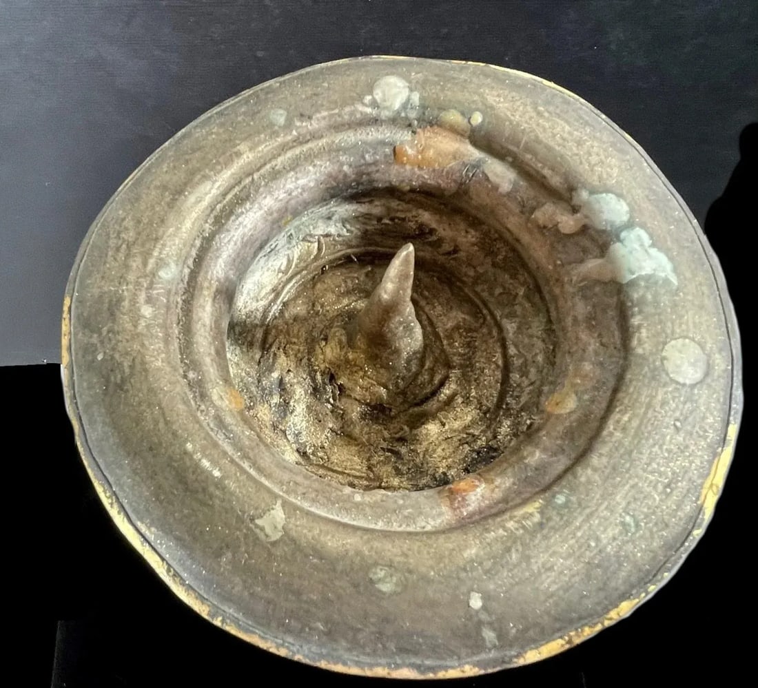 Italian 18th Century Baroque Gilt Copper Candlestick. - 12