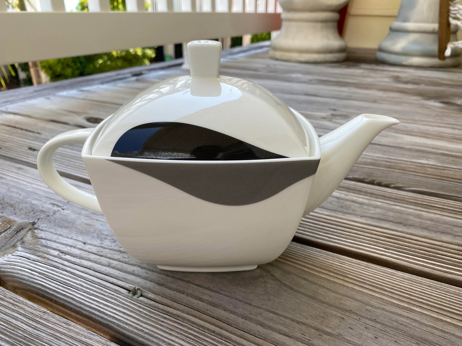 2002 Mikasa Charisma Wave Bone China Teapot - 3