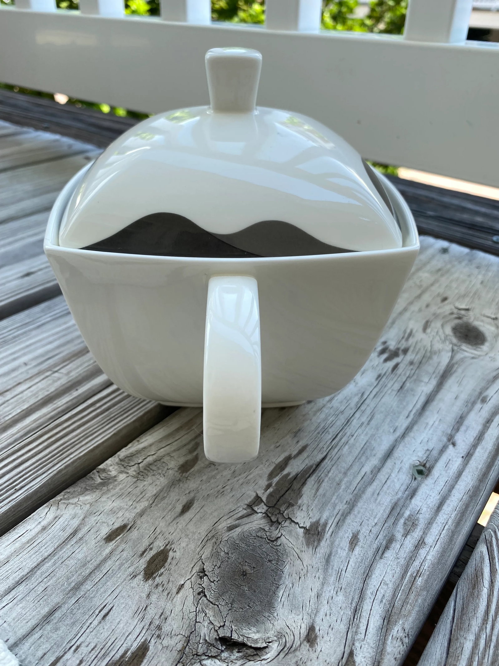 2002 Mikasa Charisma Wave Bone China Teapot - 5